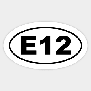 E12 Chassis Code Marathon Style Sticker